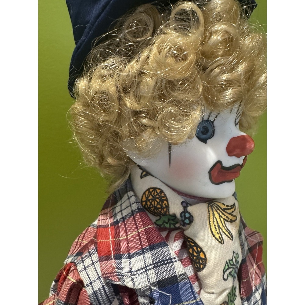 Brinn's Lenny The Clown Porcelain Doll Vtg With Stand Authentic Collectible Ed - Picture 11 of 14